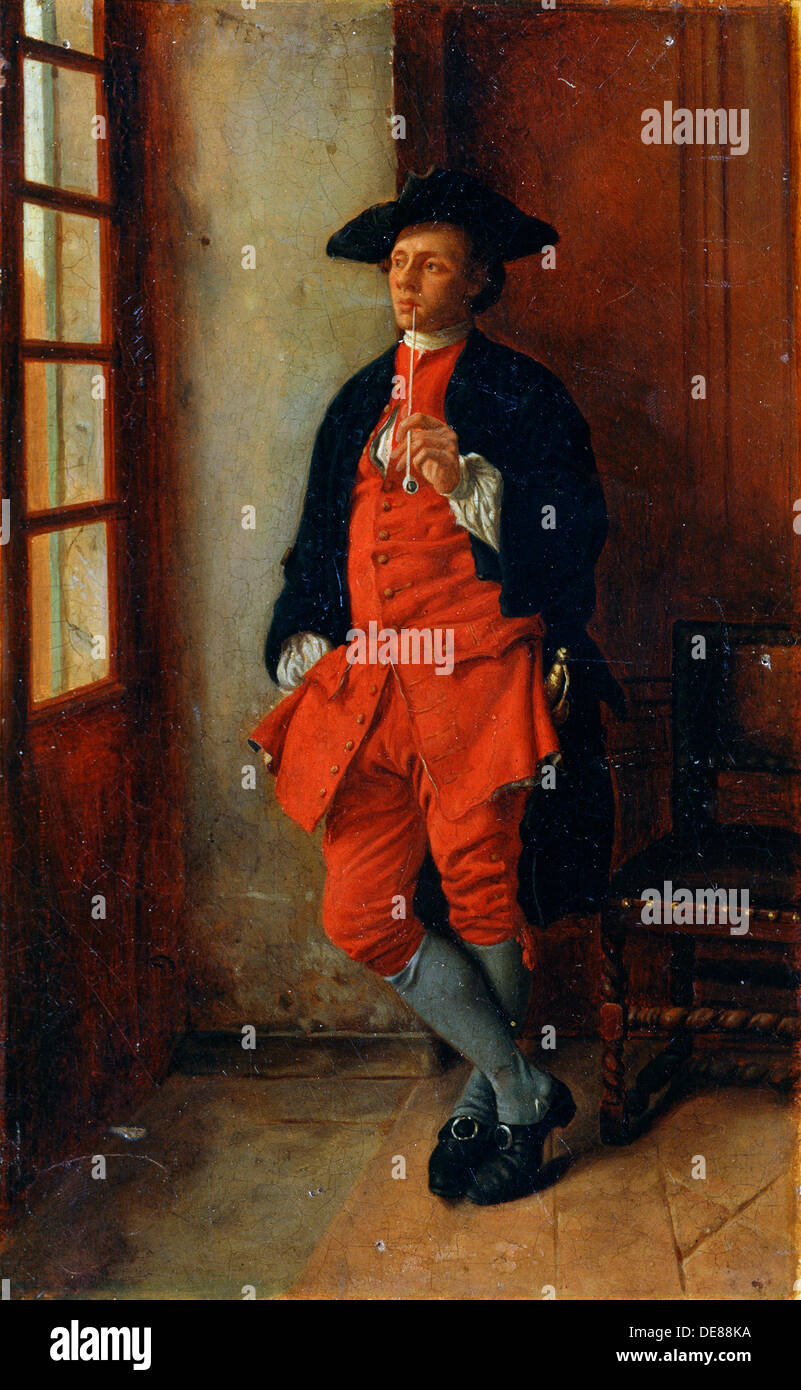 "Ein Raucher", 19. Jahrhundert.  Künstler: Jean Louis Ernest Meissonier Stockfoto