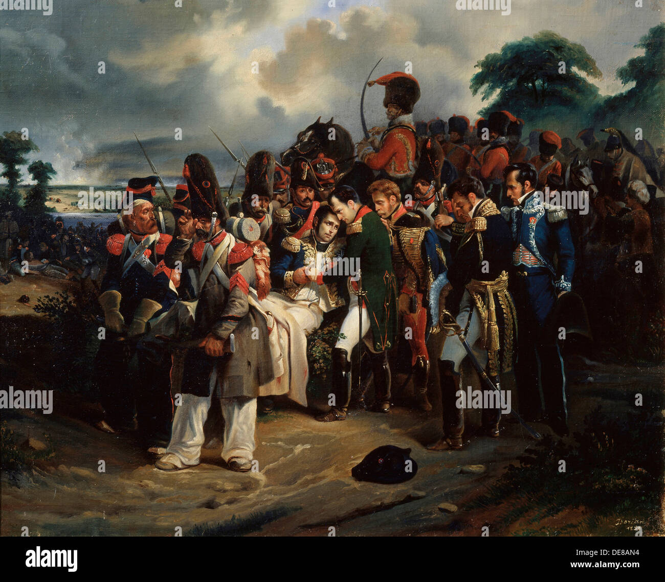"Napoleon Abschied zu Marschall Jean Lannes', 1858. Künstler: Dorian Stockfoto