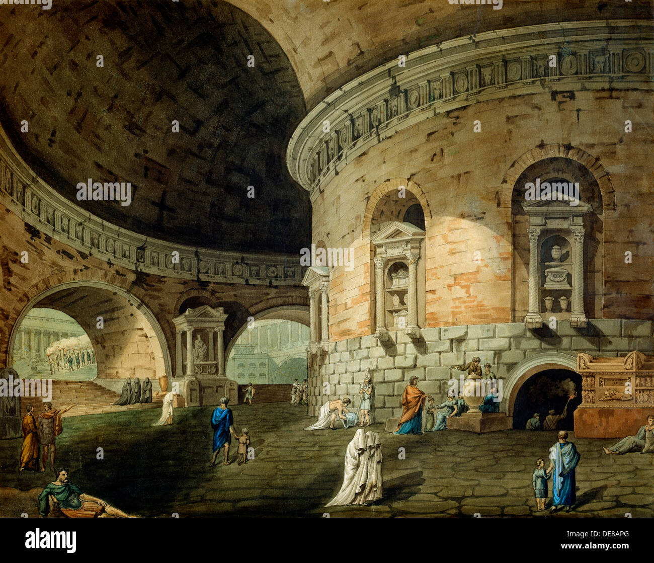 Bühnenbild für ein Theaterstück, Anfang des 19. Jahrhunderts. Künstler: Domenico Corsini Stockfoto