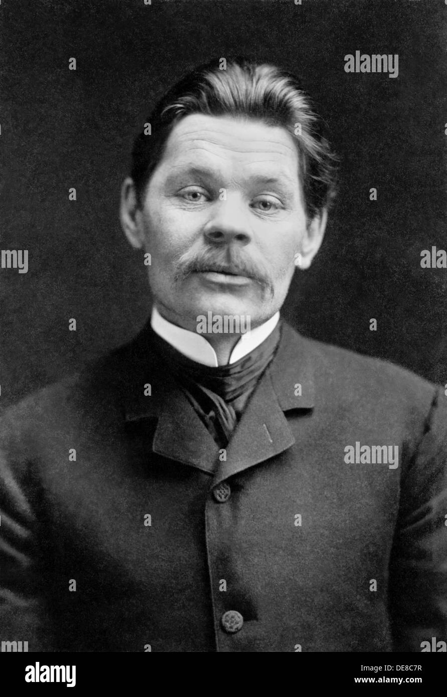 Porträt des Autors Maxim Gorki (1868-1936), C. 1906. Stockfoto
