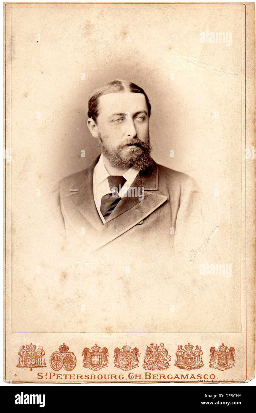 Portrait von Eugen Maximilianovich, 5. Herzog von Leuchtenberg (1847-1901), 1870. Stockfoto