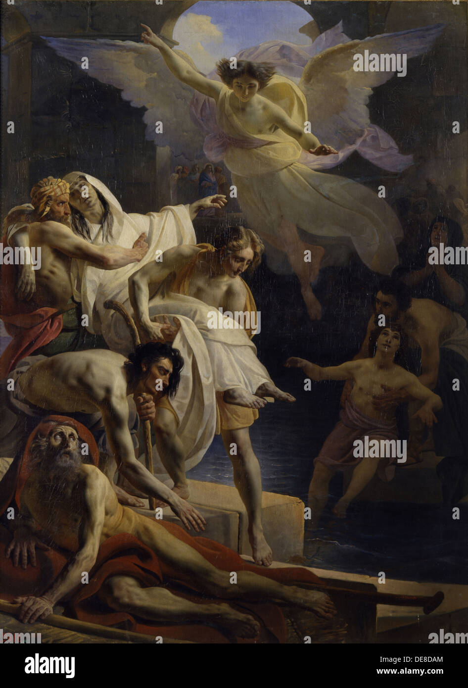 Die Heilung am Pool Siloah, 1845. Künstler: Kapkov, Yakov Fyodorovich (1816-1854) Stockfoto