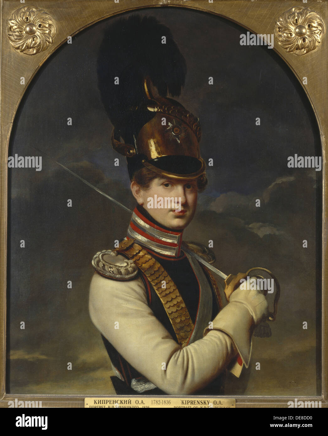 Porträt von Graf Nikita Petrovich Trubetskoy (1804-1886), 1826. Künstler: Kiprensky, Orest Adamovich (1782-1836) Stockfoto