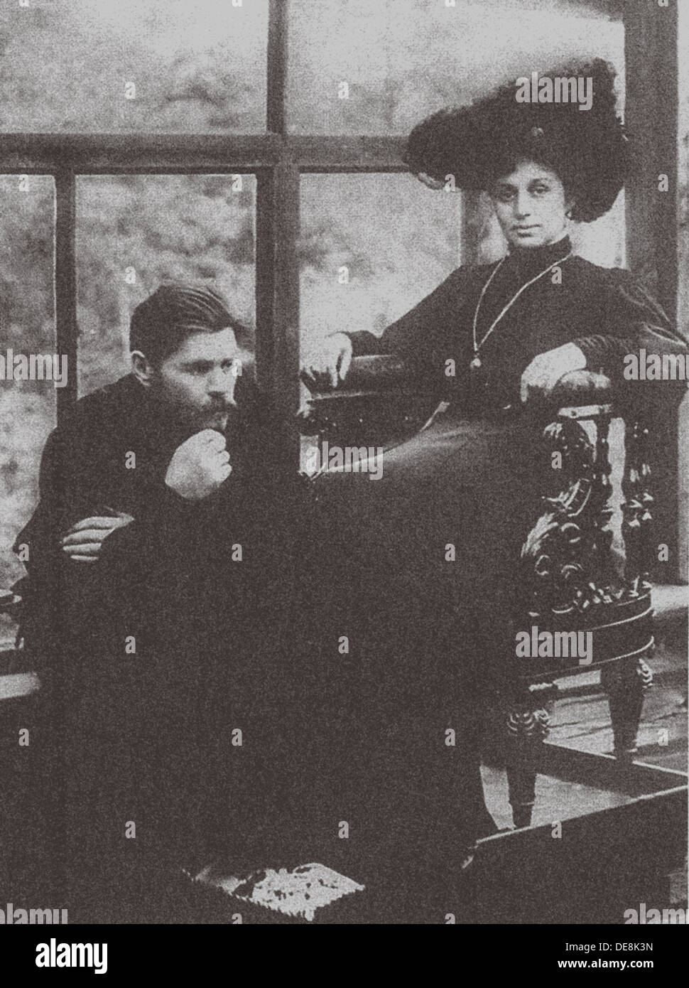Maxim Gorki und Maria Andreyeva, 1905. Stockfoto