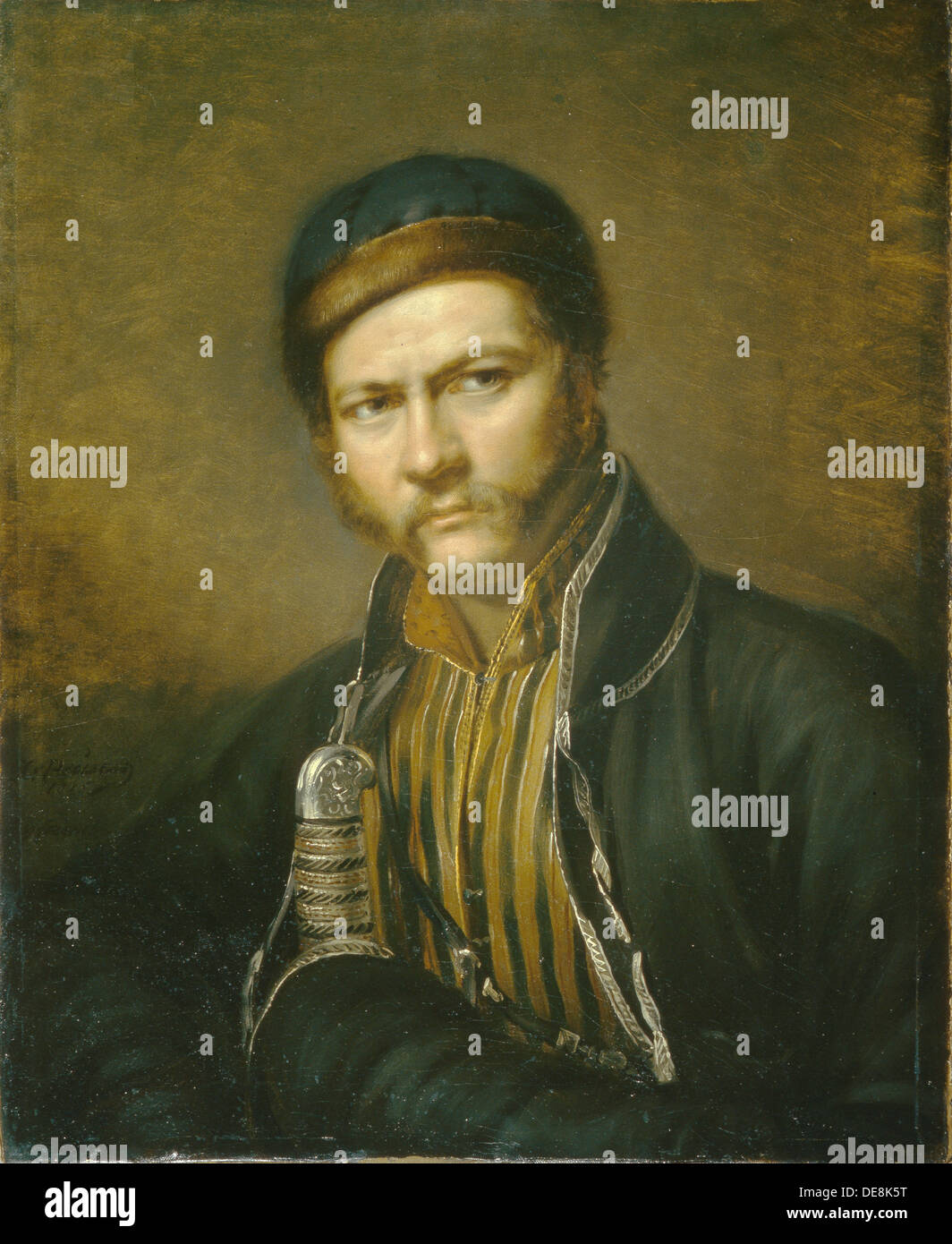 Portrait des Malers Alexander Orlowski (1777-1832), 1815. Künstler: Reichel, Karl (1788-1857) Stockfoto