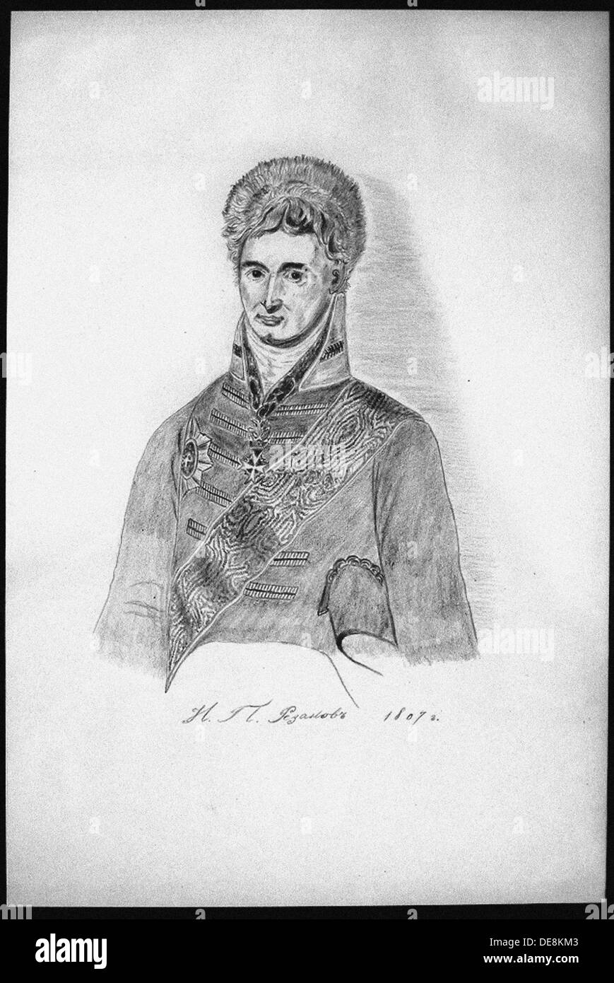 Selbstporträt (Kopie), 1806. Künstler: Rezanov, Nikolai Petrowitsch (1764-1807) Stockfoto