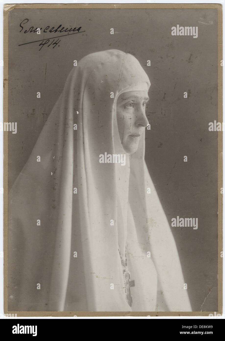 Großherzogin Elisabeth Fyodorovna in der klösterlichen Gewohnheit, 1914. Stockfoto