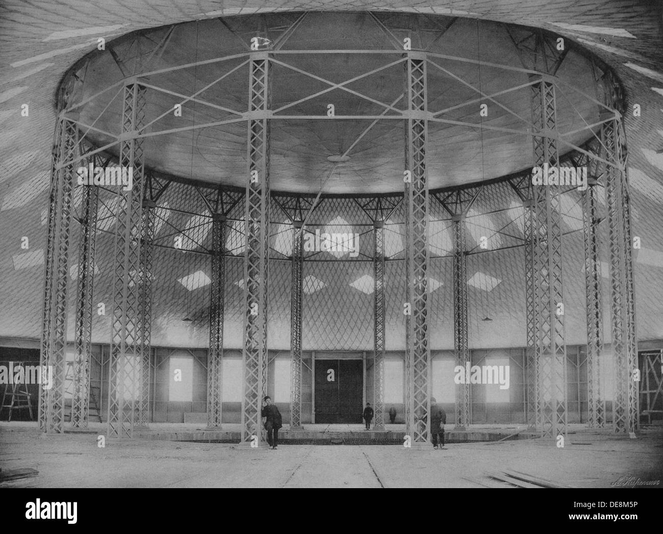 Die weltweit erste Membrandach und Stahl gitterschale in der rotunde von Vladimir Shukhov, Nishnij Nowgorod, 1896. Stockfoto