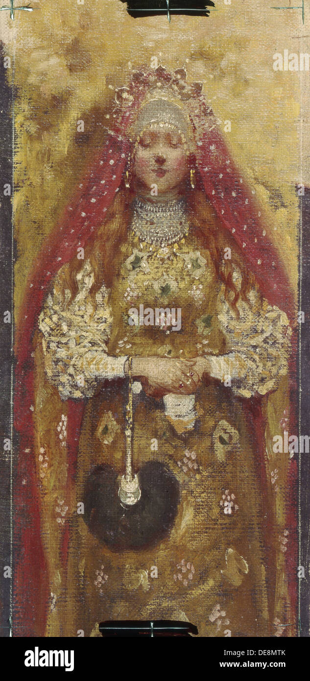 Bojar der Frau (Detail), 1899. Künstler: Ryabushkin, Andrei Petrowitsch (1861 – 1904) Stockfoto