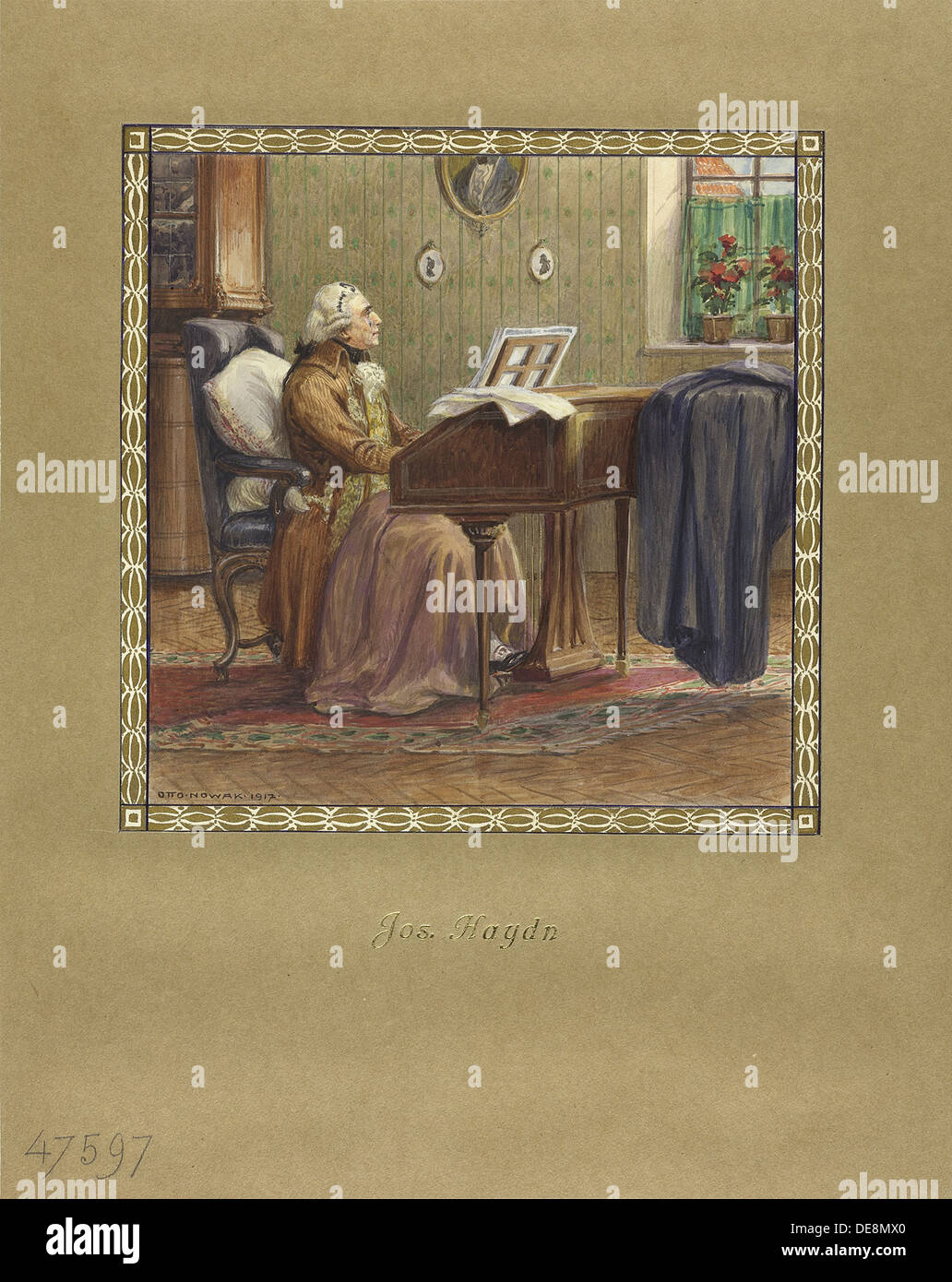 Joseph Haydn am Flügel, 1917. Künstler: Nowak, Otto Robert (1874-1945) Stockfoto
