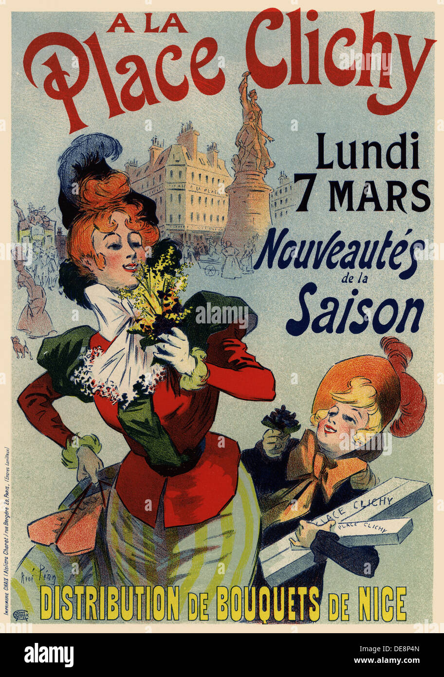 A la Place de Clichy (Poster), 1890. Artist: Péan, René Louis (1875-1945) Stockfoto