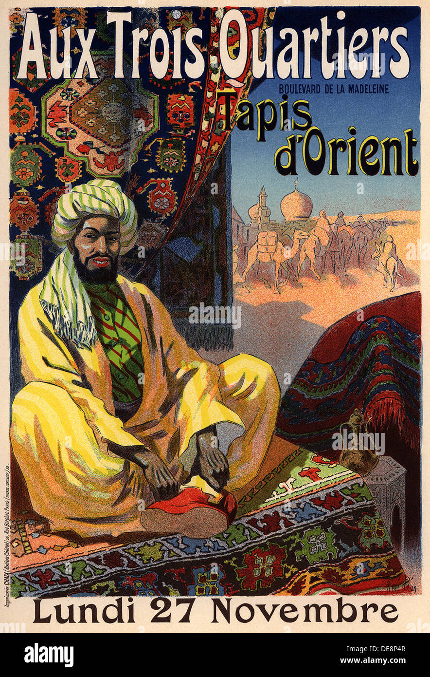 Trois Quartiers - Tapis d'Orient (Poster), 1890. Artist: Péan, René Louis (1875-1945) Stockfoto