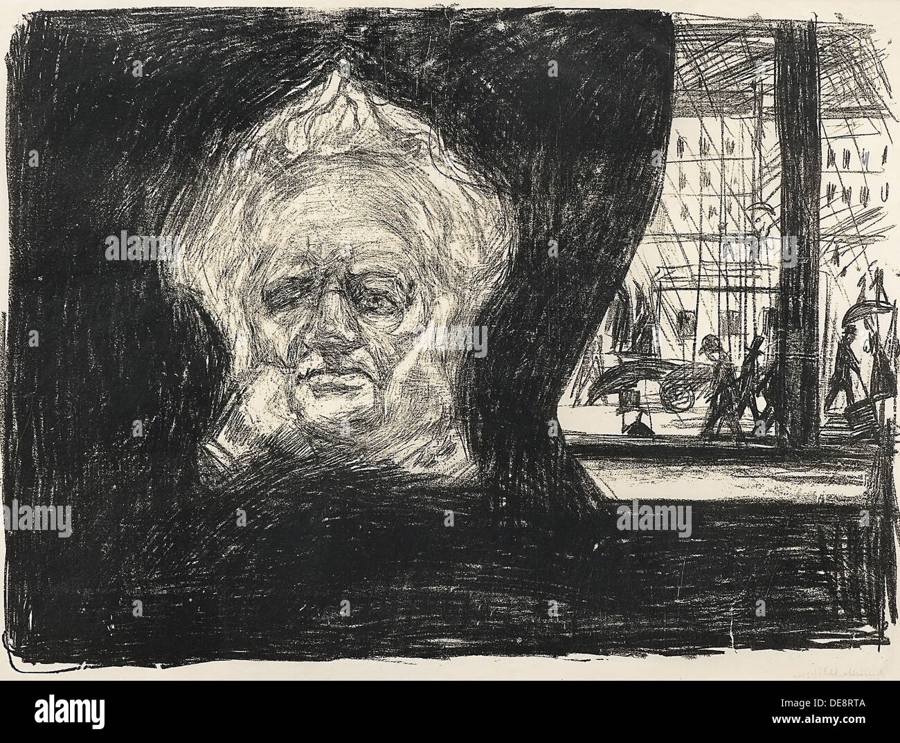 Henrik Ibsen im Café des Grand Hotel, 1902. Artist: Munch, Edvard (1863-1944) Stockfoto
