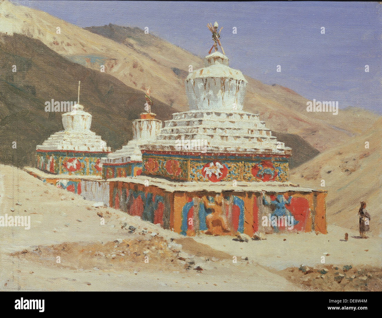 Chorten in Ladakh, 1875. Künstler: Wereschtschagin, Wassili Wassiljewitsch (1842 – 1904) Stockfoto