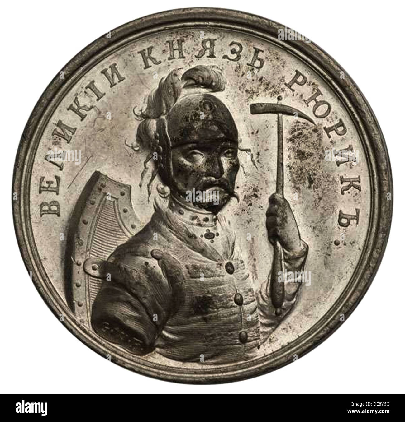 Prinz Rurik, Gründer der Kiewer Rus (von der Historischen Medaille Serie), aus dem 18. Jahrhundert. Artist: Waechter, Georg Christian (1724-1789) Stockfoto