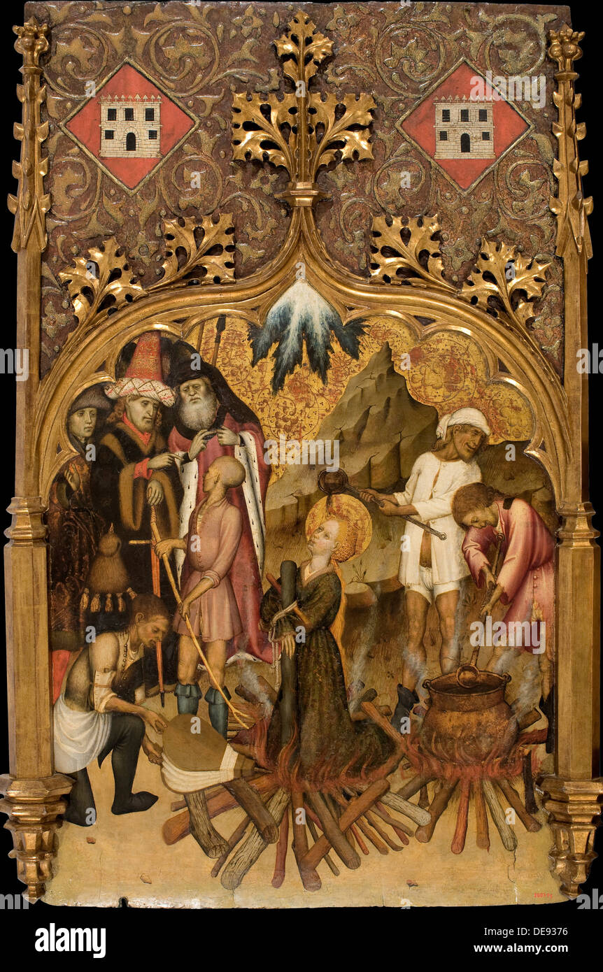 Das Martyrium der Heiligen Lucia, c. 1440. Künstler: Martorell, Bernat, der ältere (1390-1452) Stockfoto