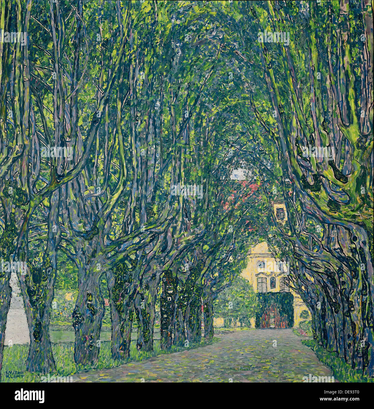 Allee im Park von Kammer schloss, 1912. Künstler: Klimt, Gustav (1862-1918) Stockfoto