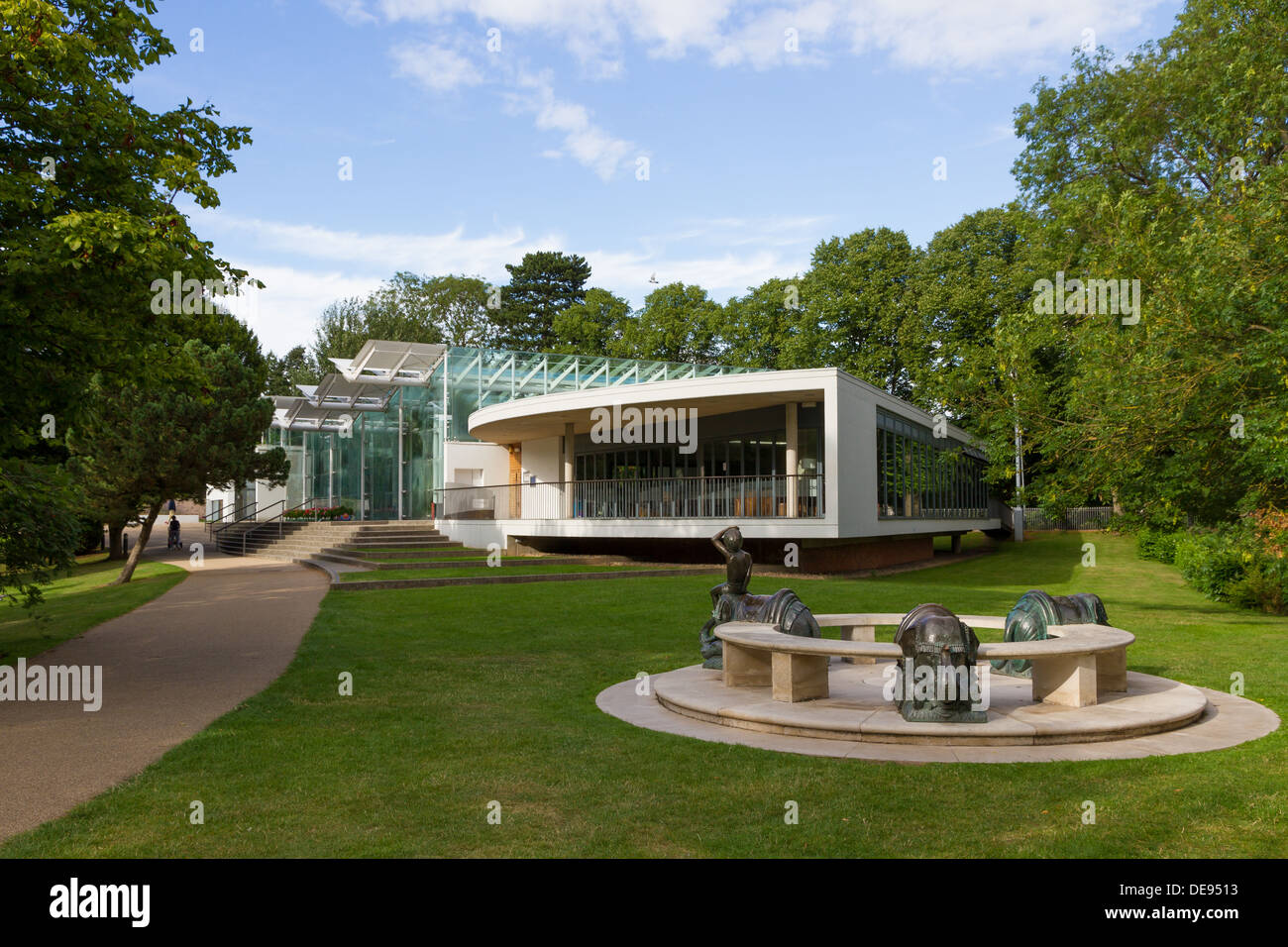 Die gemäßigten Gewächshaus in Jephson Gardens, Royal Leamington Spa, Warwickshire. Stockfoto