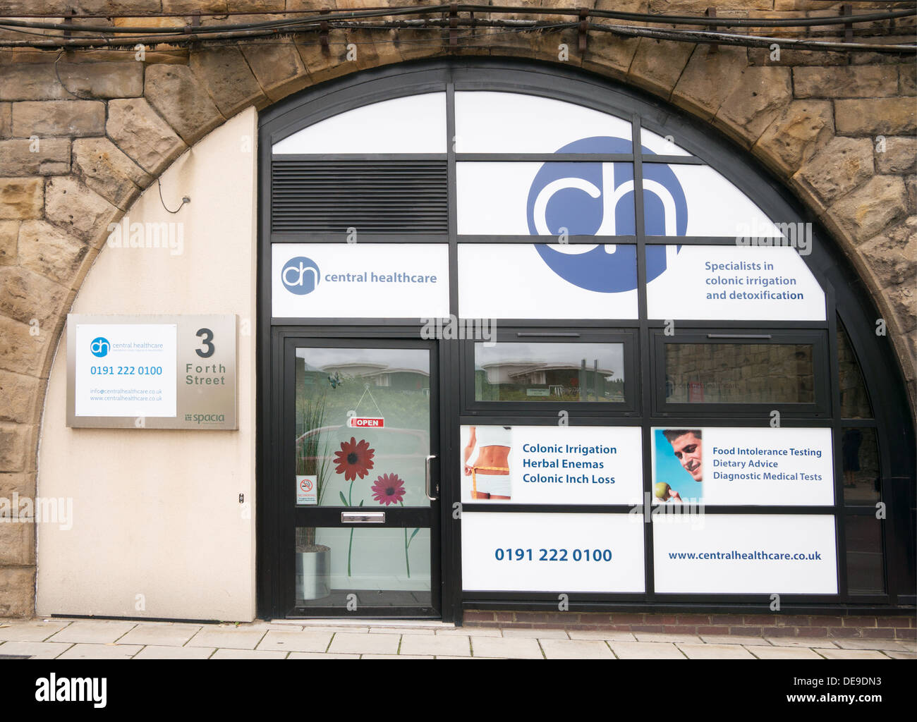 Zentrale medizinische Spezialisten für Darmspülung Newcastle, Nord-Ost-England, UK Stockfoto