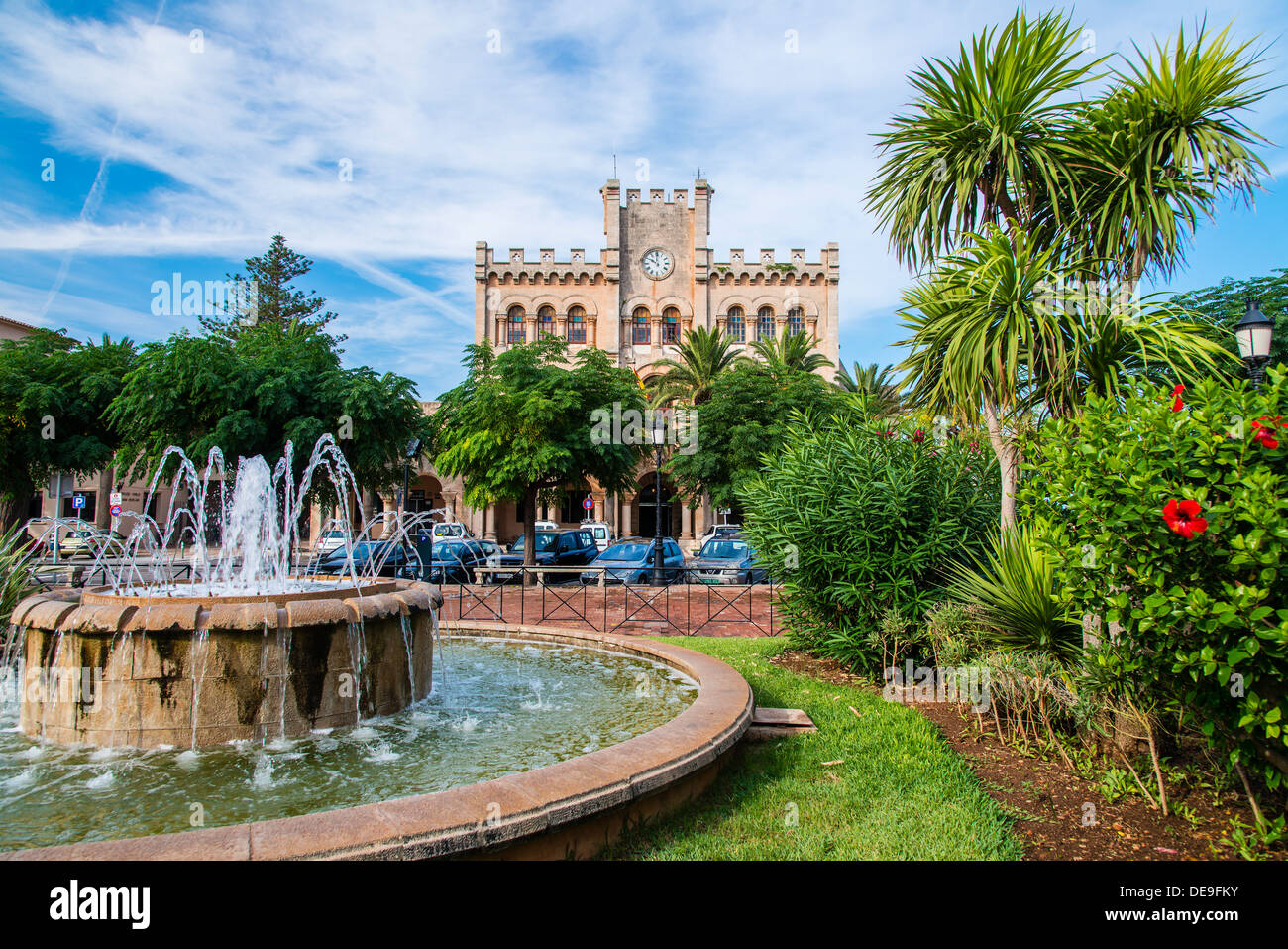 Plaça Essen geboren quadratisch, Ciutadella, Minorca oder Menorca, Balearen, Spanien Stockfoto