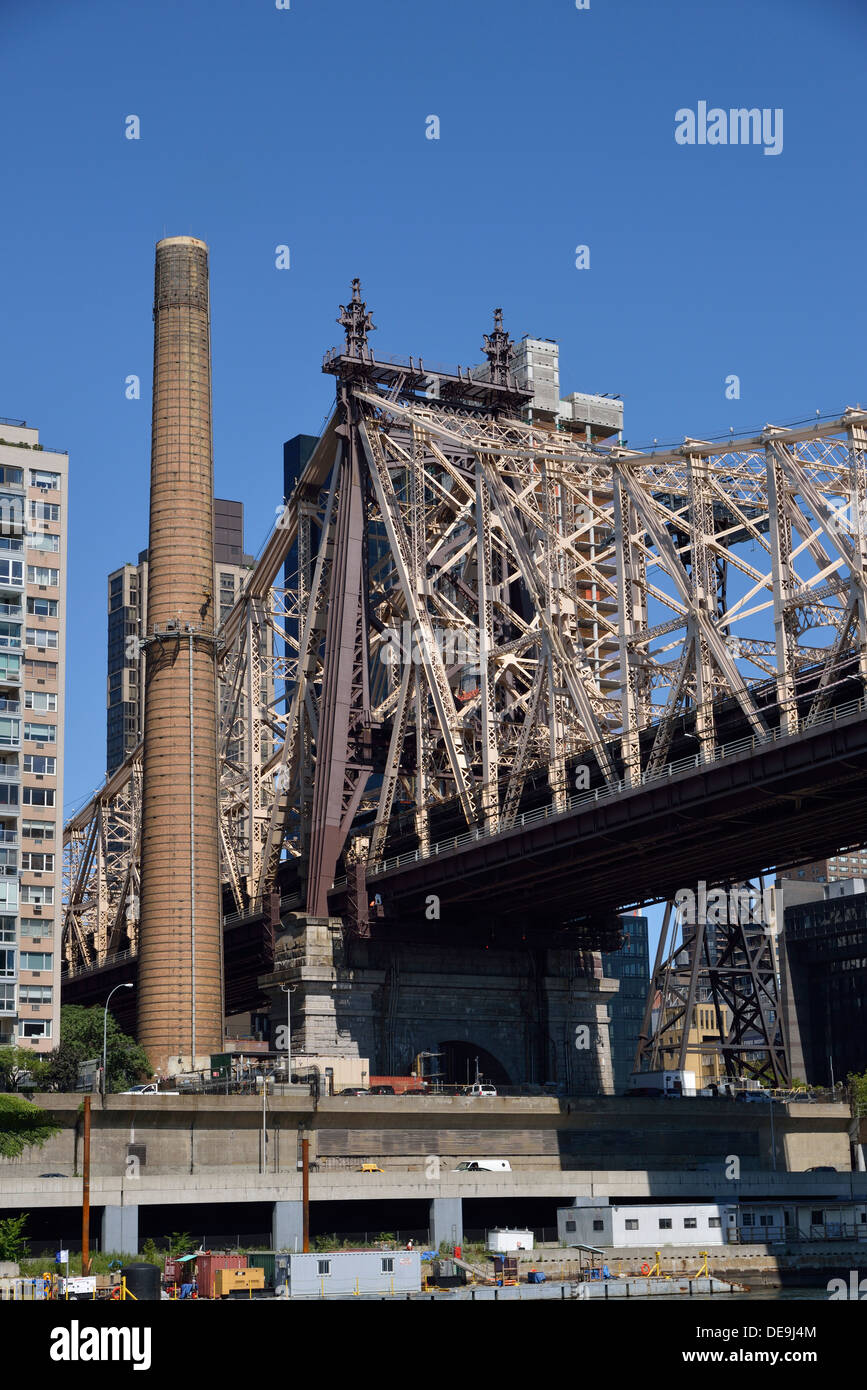 Queensboro Bridge, obere Midtown Manhattan, New York City, New York, USA Stockfoto