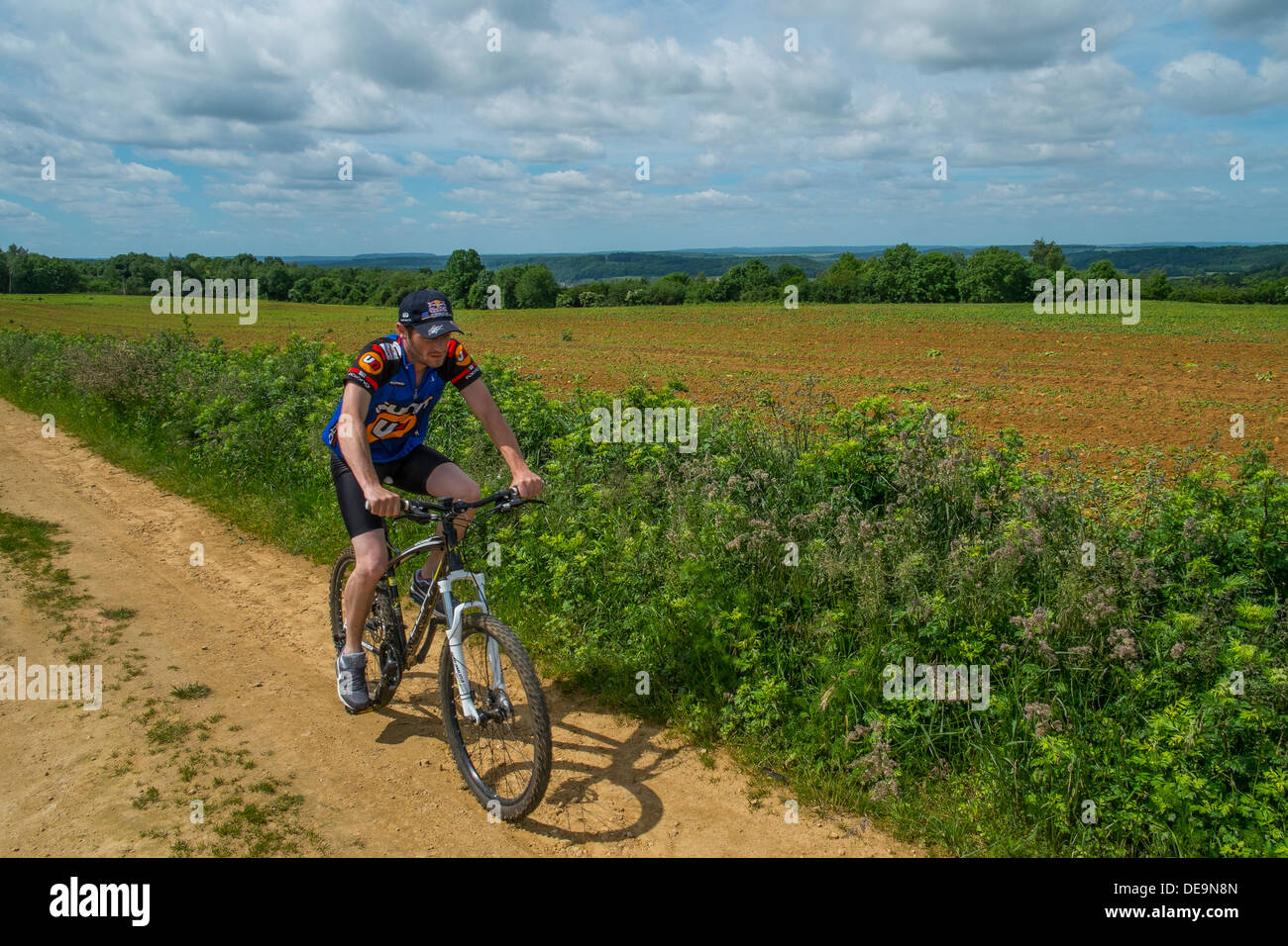 Offroad-Radfahrer Stockfoto