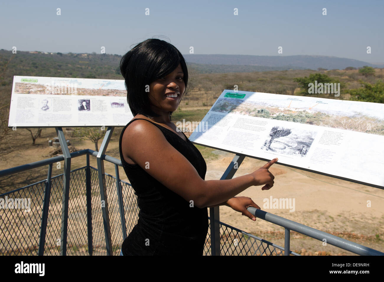 Interpretative Centre in Mgungundlovu, Hauptstadt der Zulu-König Dingane, Ulundi, Südafrika Stockfoto