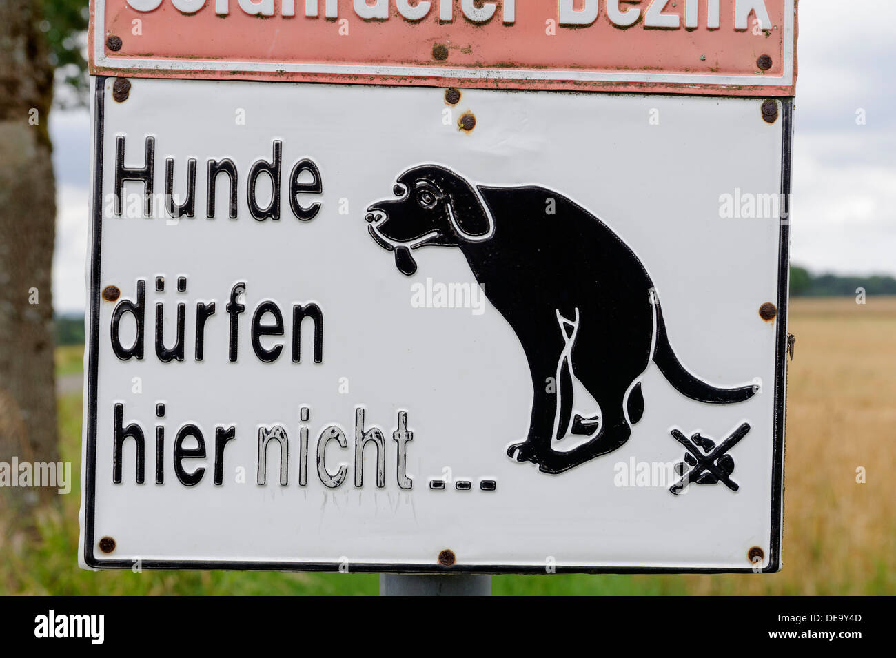 Verbotszeichen in der Nähe von Amorbach, Wald von Oden Bayern, Deutschland Stockfoto