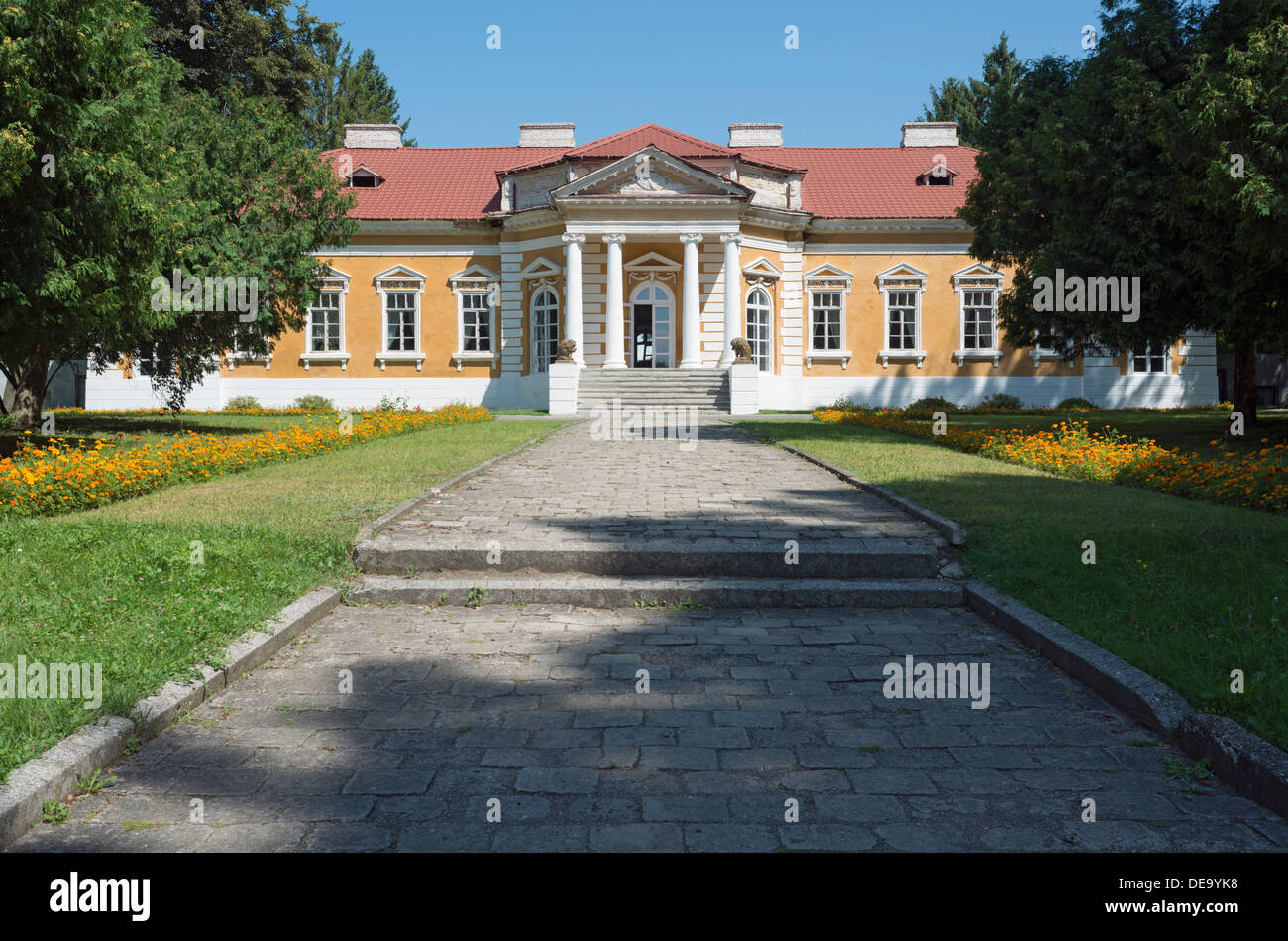 Haus von Chechel (Czeczel) in Samchyky (Starokostiantyniv Bezirk, Khmelnytsky Region, Ukraine), XVIII Jahrhundert Stockfoto