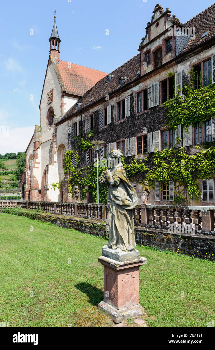 Barockstil Abtei Garten Bronnbach Kloster in der Nähe von Wertheim, Baden-Württemberg, Deutschland Stockfoto