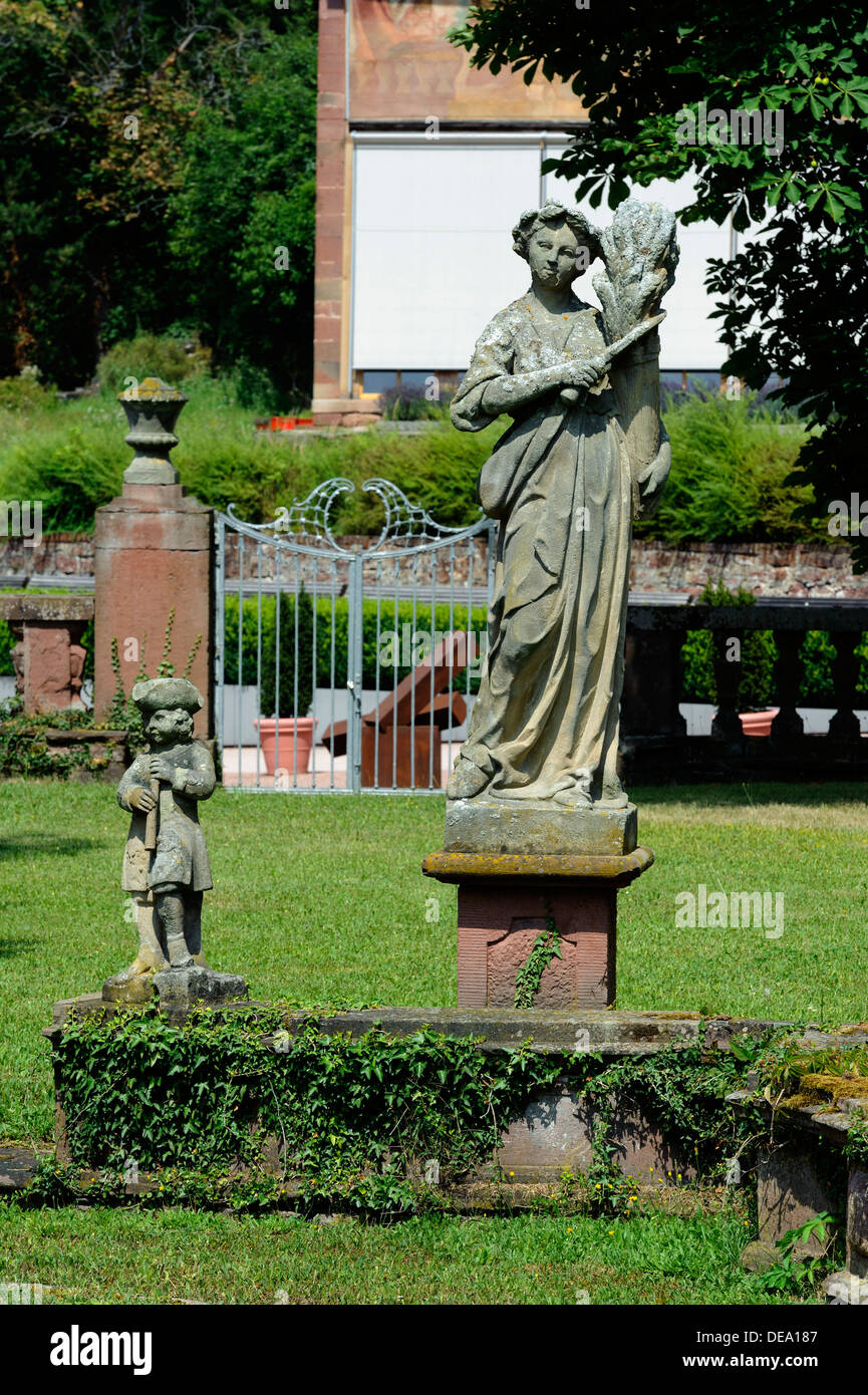 Barockstil Abtei Garten Bronnbach Kloster in der Nähe von Wertheim, Baden-Württemberg, Deutschland Stockfoto