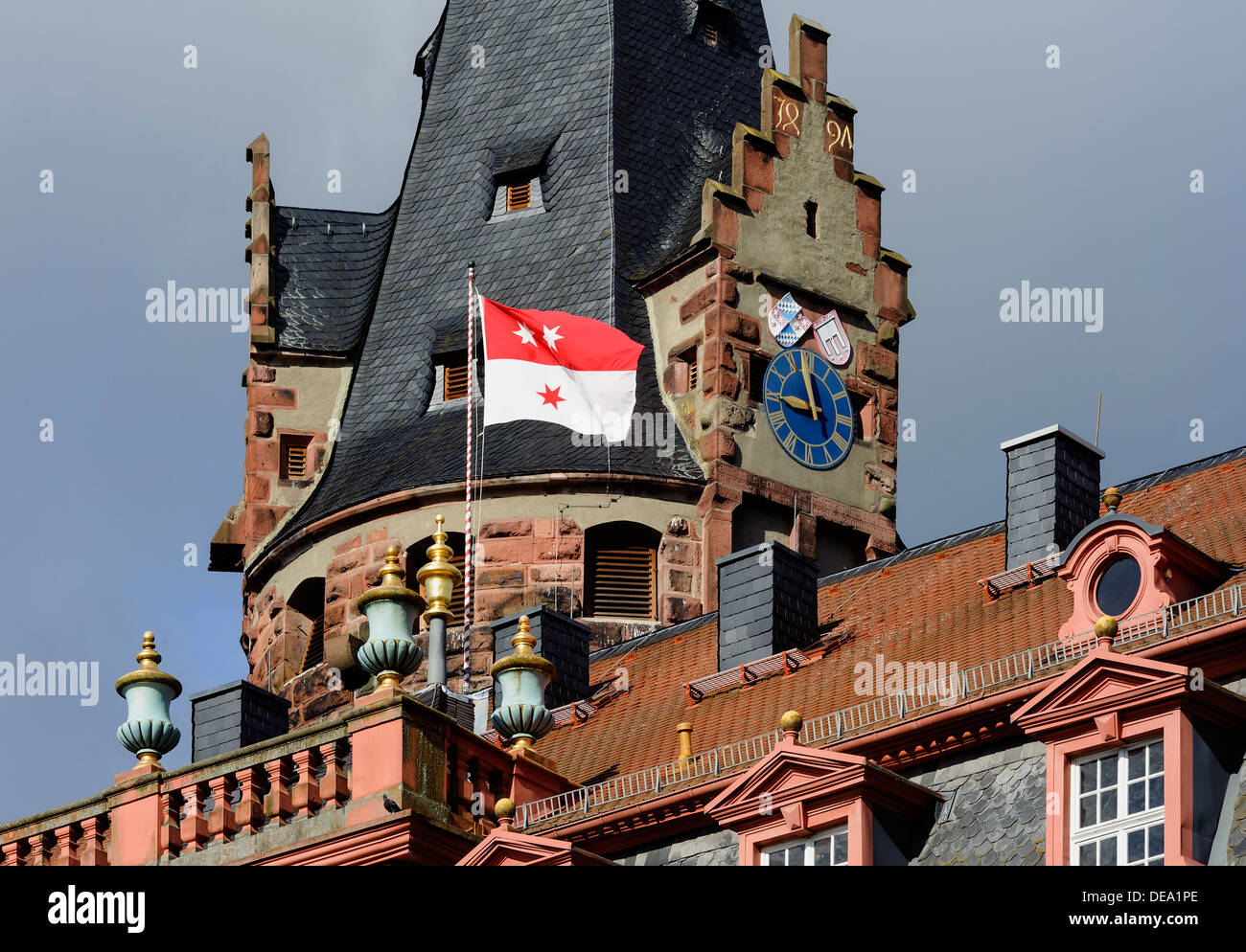 Burg in Erbach Wald Oden, Hessen, Deutschland Stockfoto