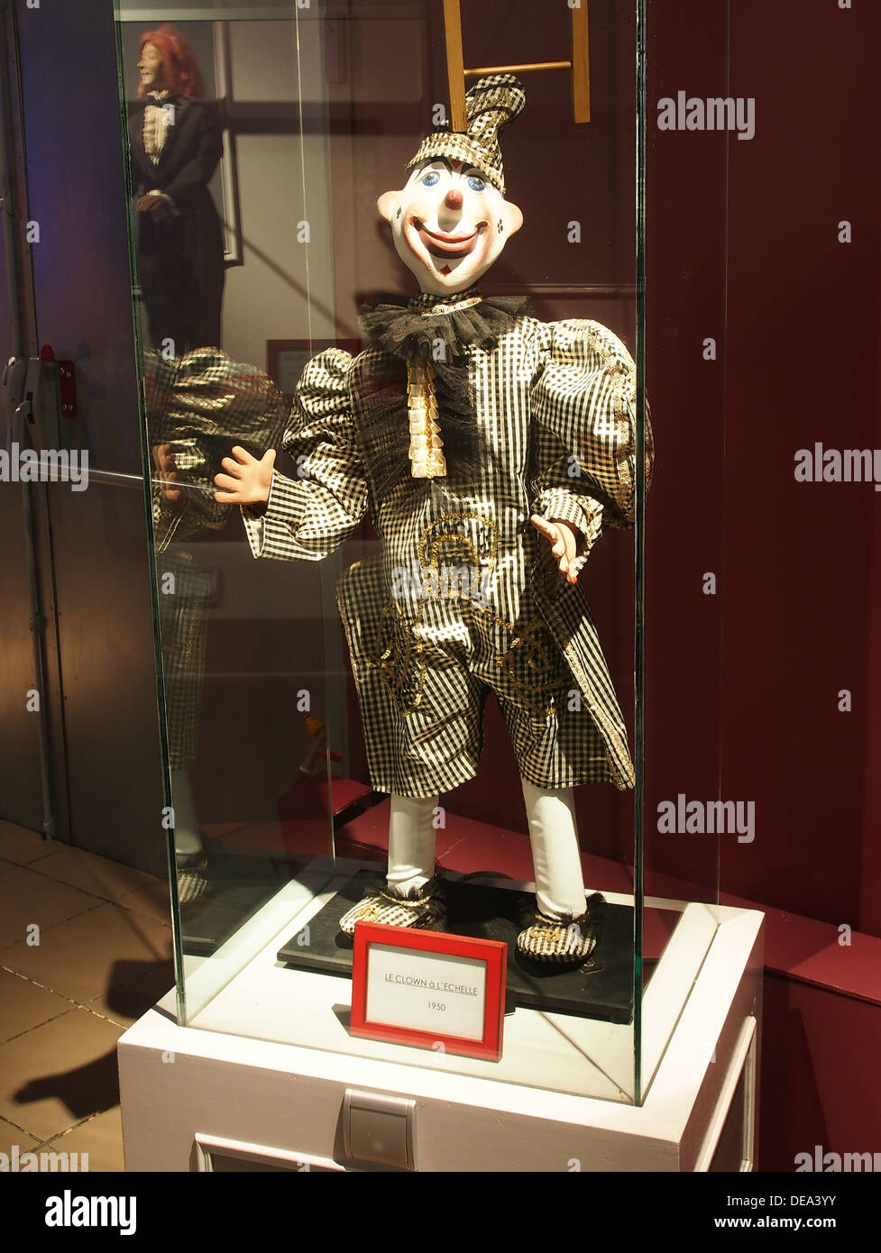 Automate Ancien Roullet Descamps : Le Clown à L'Échelle, Pièce De Collection Rare