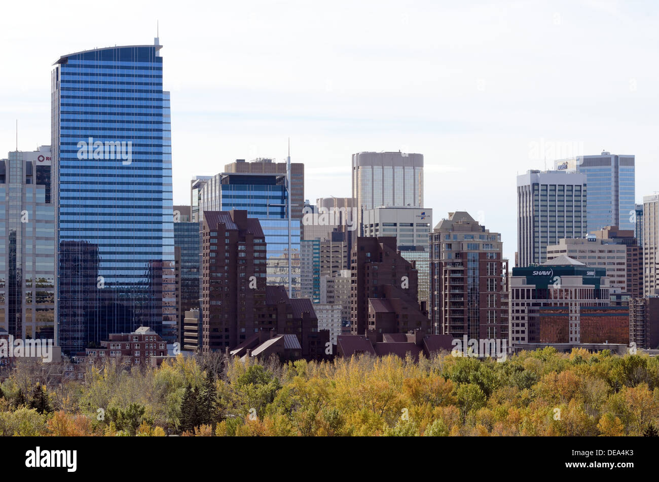 Calgary, Kanada - 7. Oktober 2012: Ansicht von Calgary aus McHugh Bluff Park Alberta Kanada Stockfoto