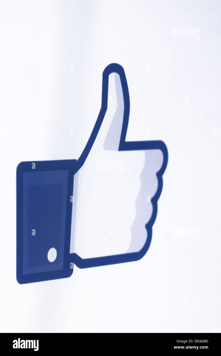 Gefällt mir bei Facebook Stockfoto
