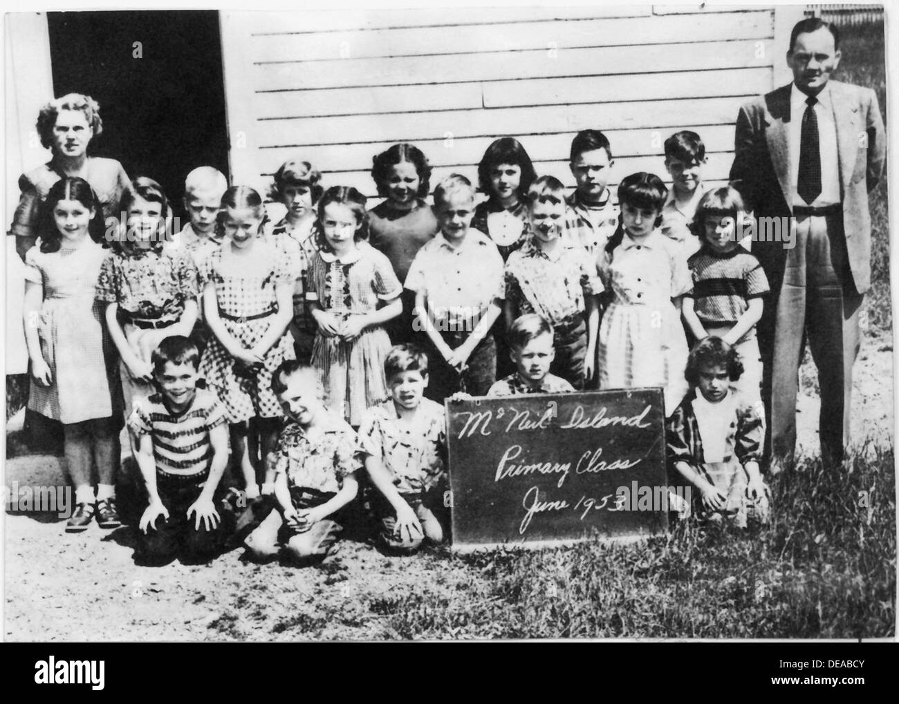 McNeil Island Mitarbeiterkinder in der Schule 299551 Stockfoto