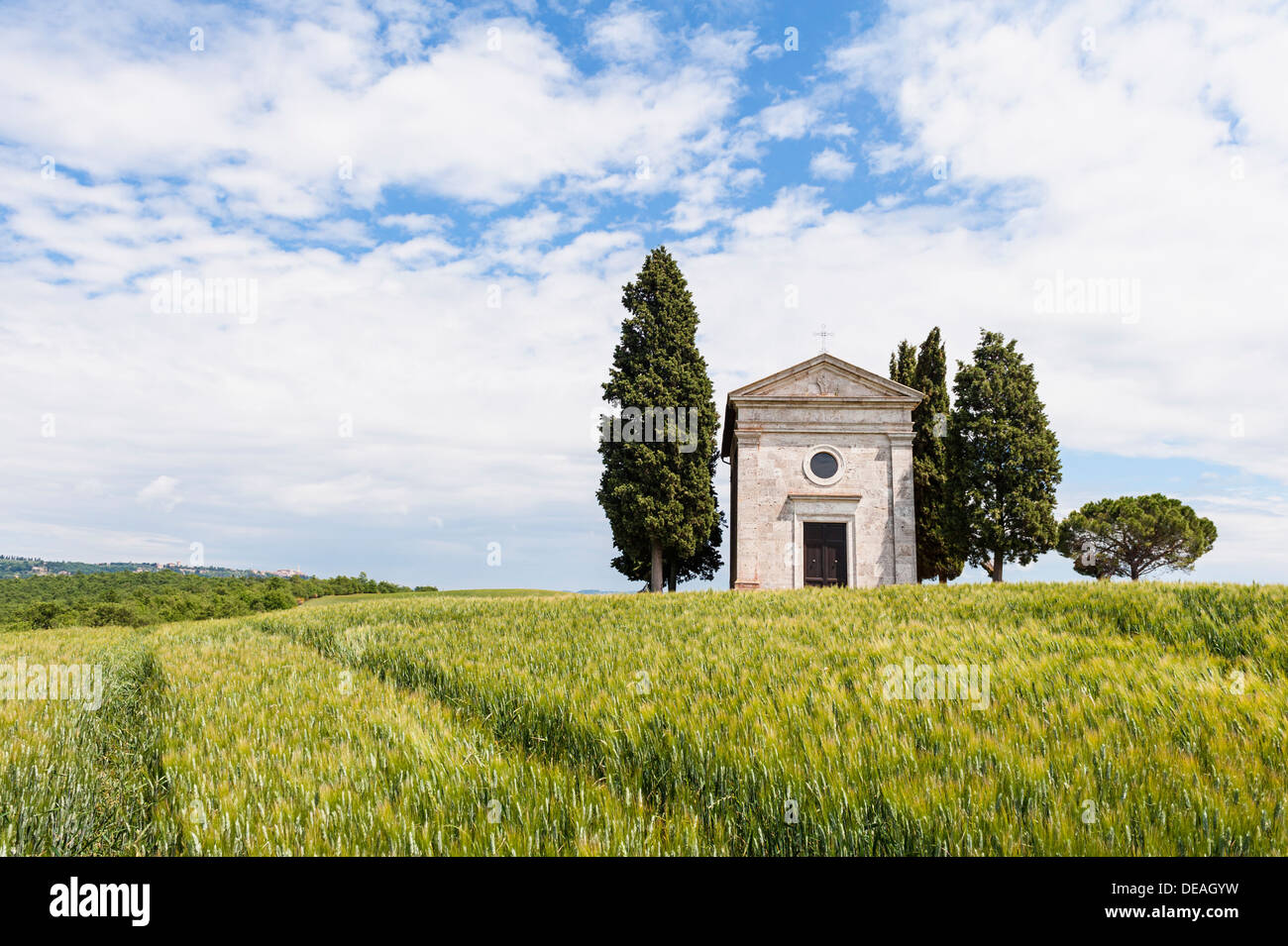 Kapelle in San Quirico d ' Orcia Tuscany Stockfoto