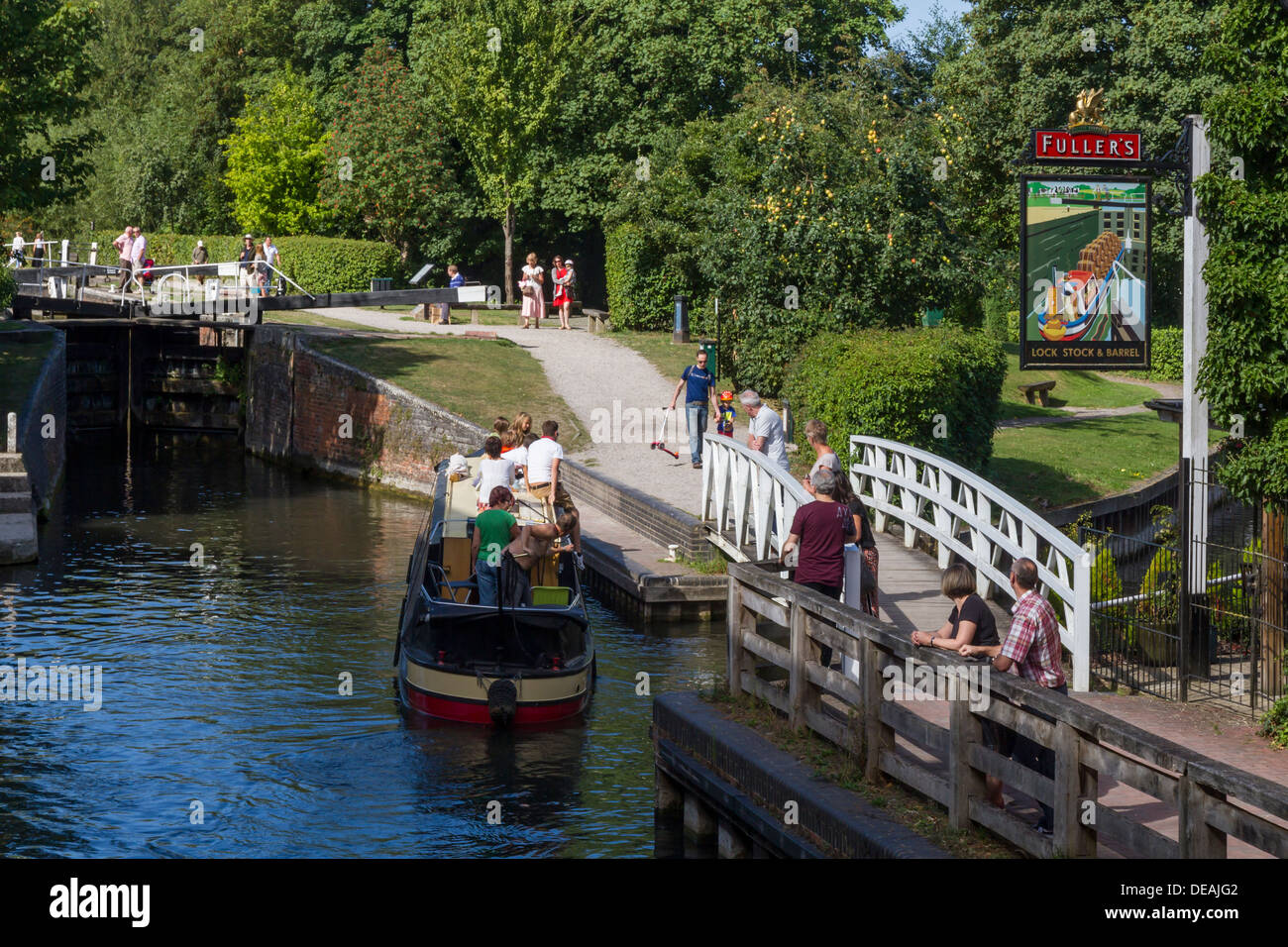 England Berkshire Newbury, Kennet & Avon Kanal Stockfoto