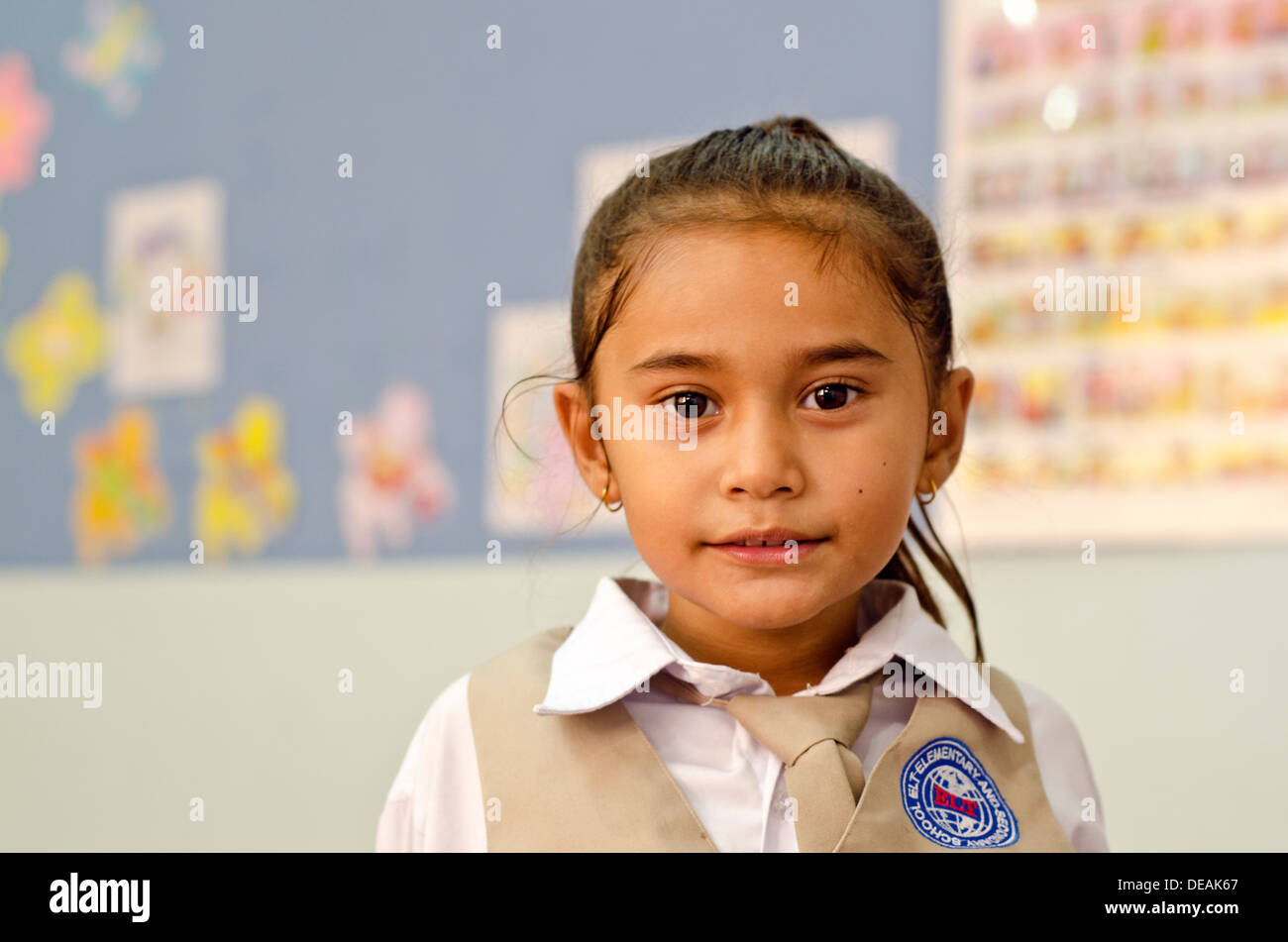 Khmer Kindergarten Student, Phnom Phen, Kambodscha Stockfoto