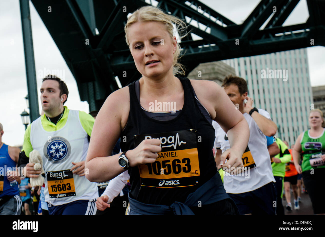 Farah Knapp Newcastle-Upon-Tyne, UK. 15. September 2013. Läufer teilnehmen in 2013 ...
