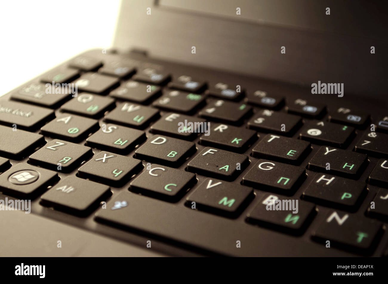 Tastatur eines Notebooks Stockfoto