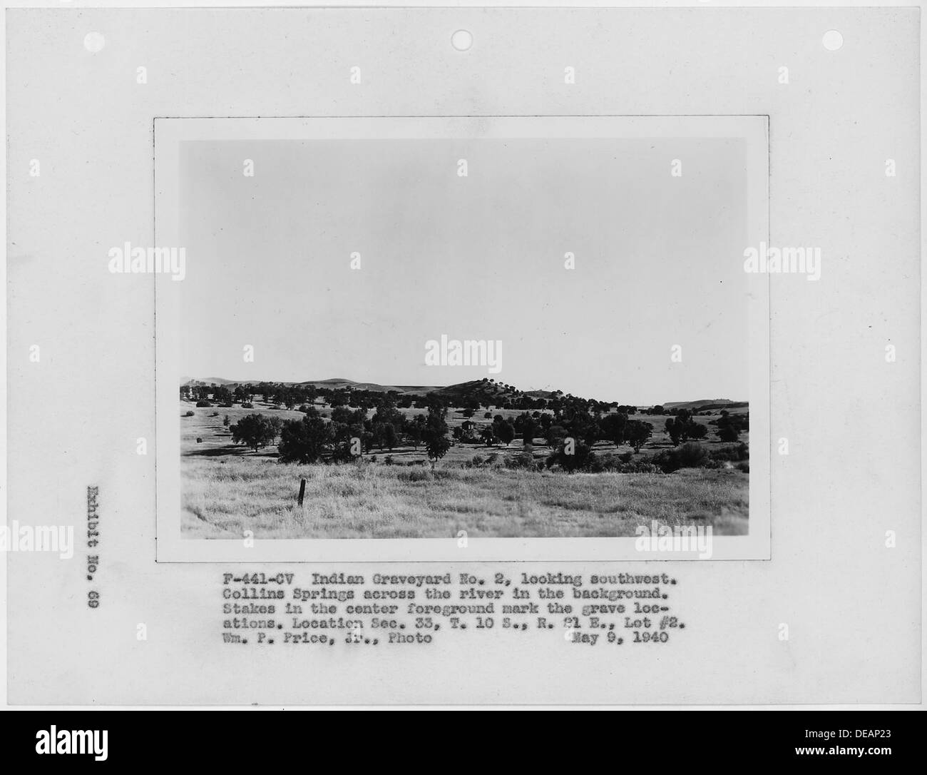 Foto von indischen Friedhof Nr. 2, aus Bericht Geschichte der Indianer in Friant Dam Reservoir Area (Kalifornien) 2966 begraben Stockfoto