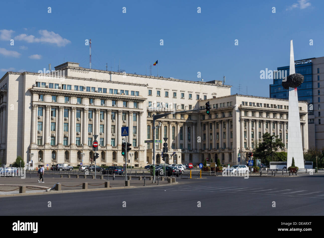 Rumänien Bukarest, Piata Revolutiei Altbau kommunistische Partei Stockfoto