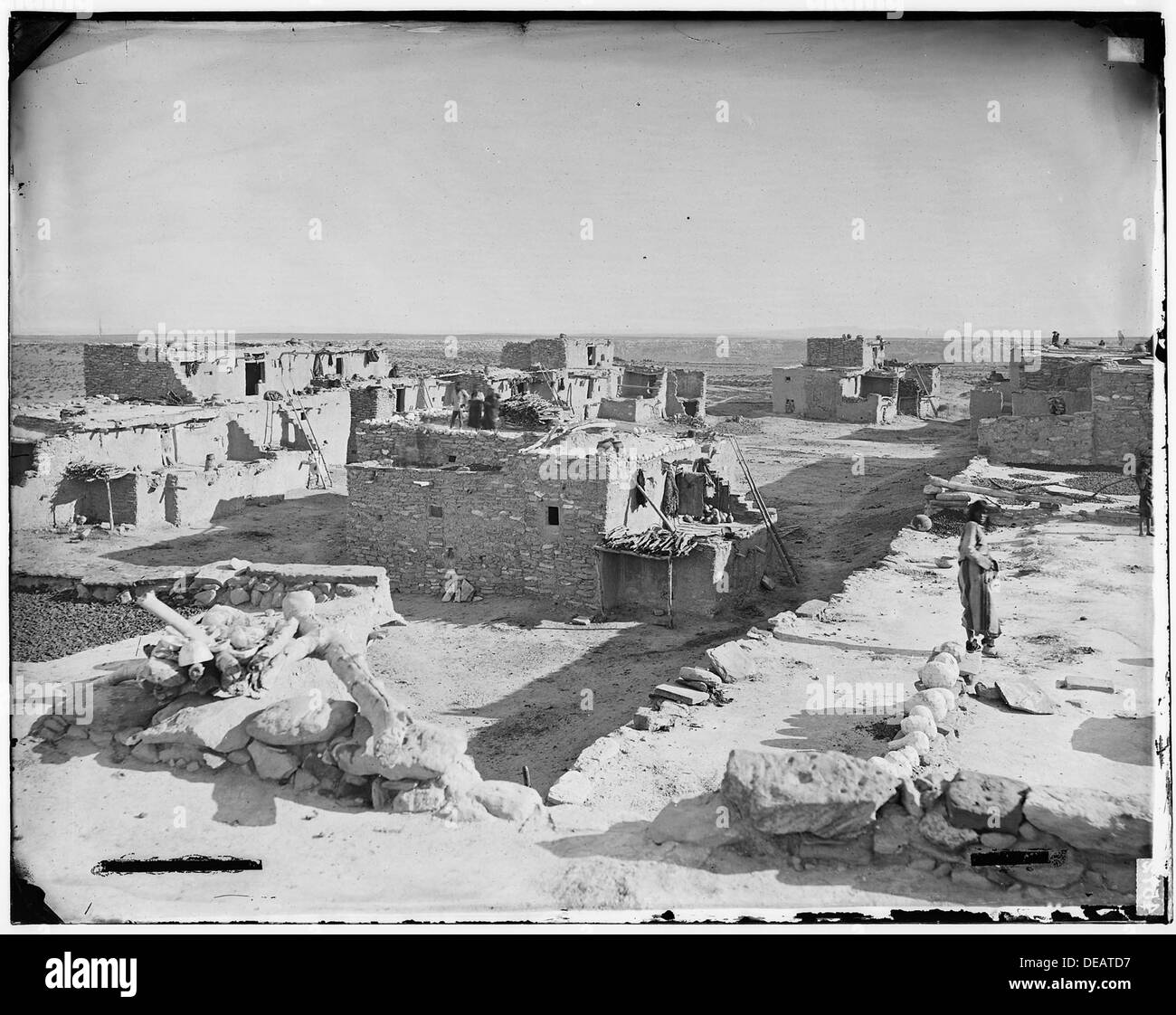 Pueblo bezieht sich auf den architektonischen Stil und die Gemeinden der indianischen Stämme, vor allem im Südwesten der Vereinigten Staaten, bekannt für ihre lehmbauten und kommunalen Wohnstrukturen. Stockfoto