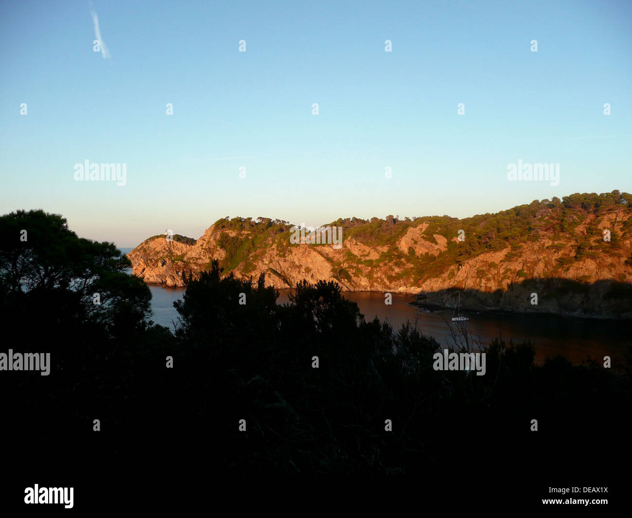 Ile de Porquerolles, Phare du Cap Strassenbelag, Leuchtturm, Var, Provence-Alpes-Côte d ' Azur, Frankreich Stockfoto