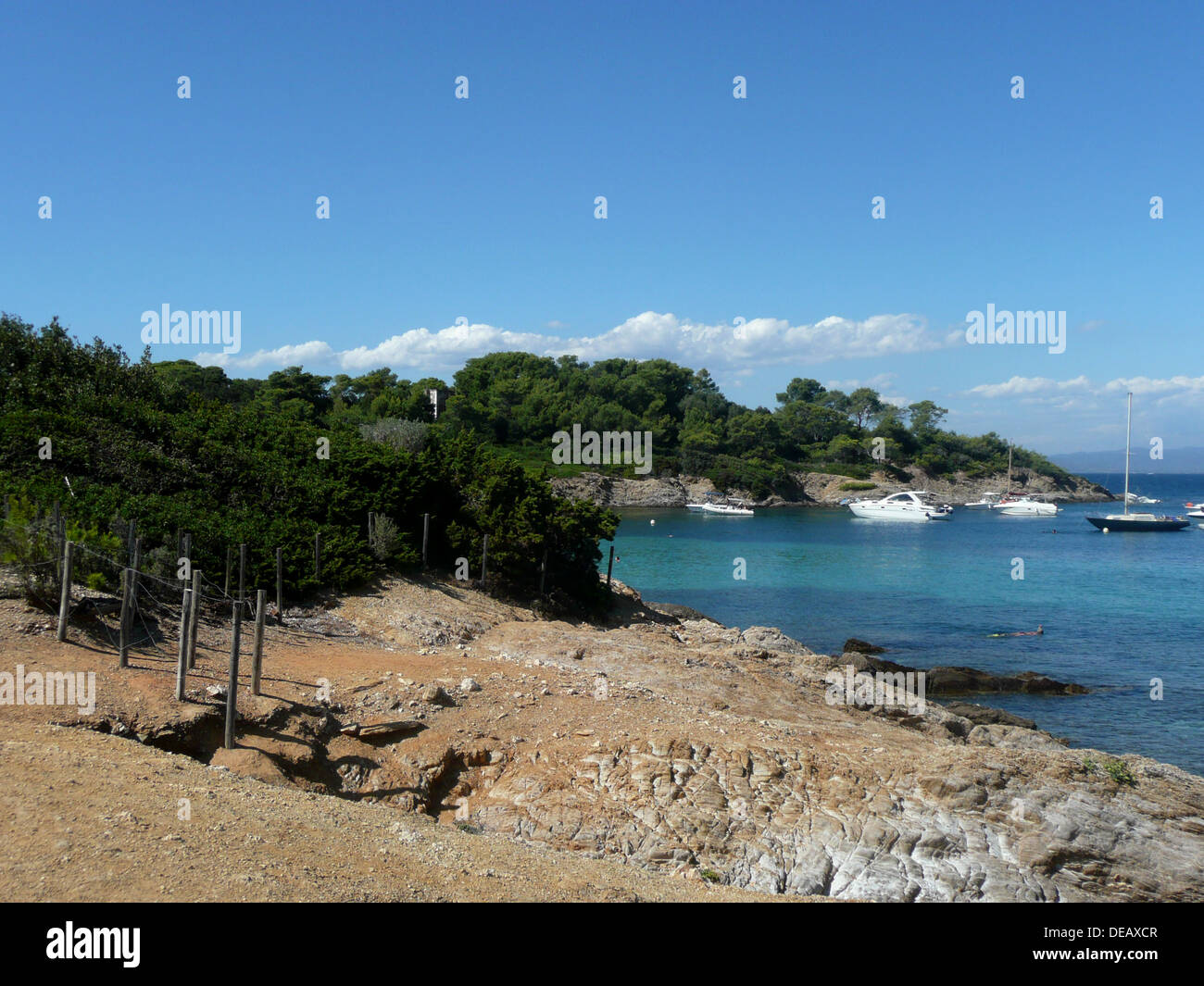 Ile de Porquerolles, Plage d ' Argent, Var, Provence-Alpes-Côte d ' Azur, Frankreich Stockfoto