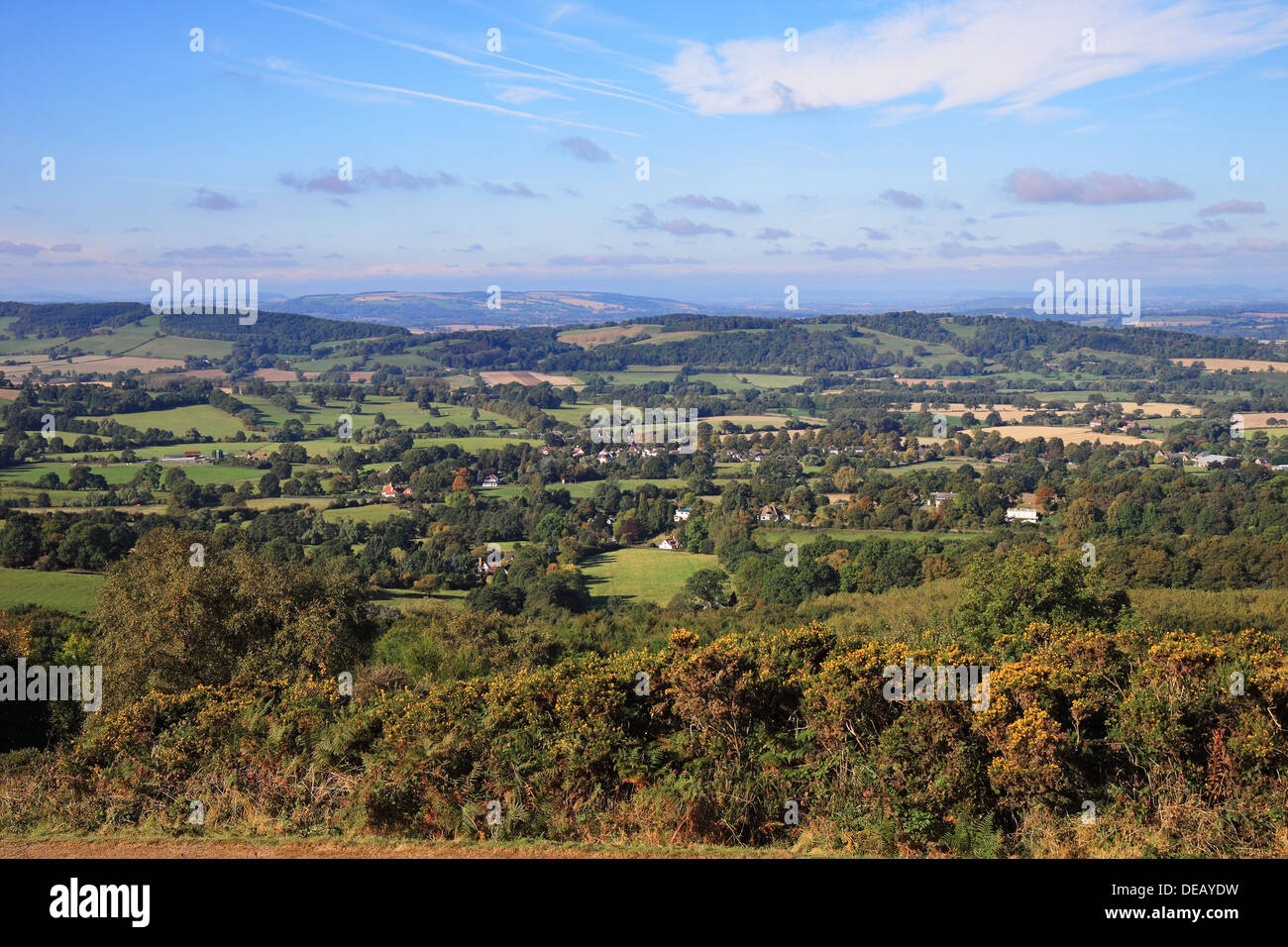 Eine englische Landschaft im ländlichen Hereford im Herbst Stockfoto