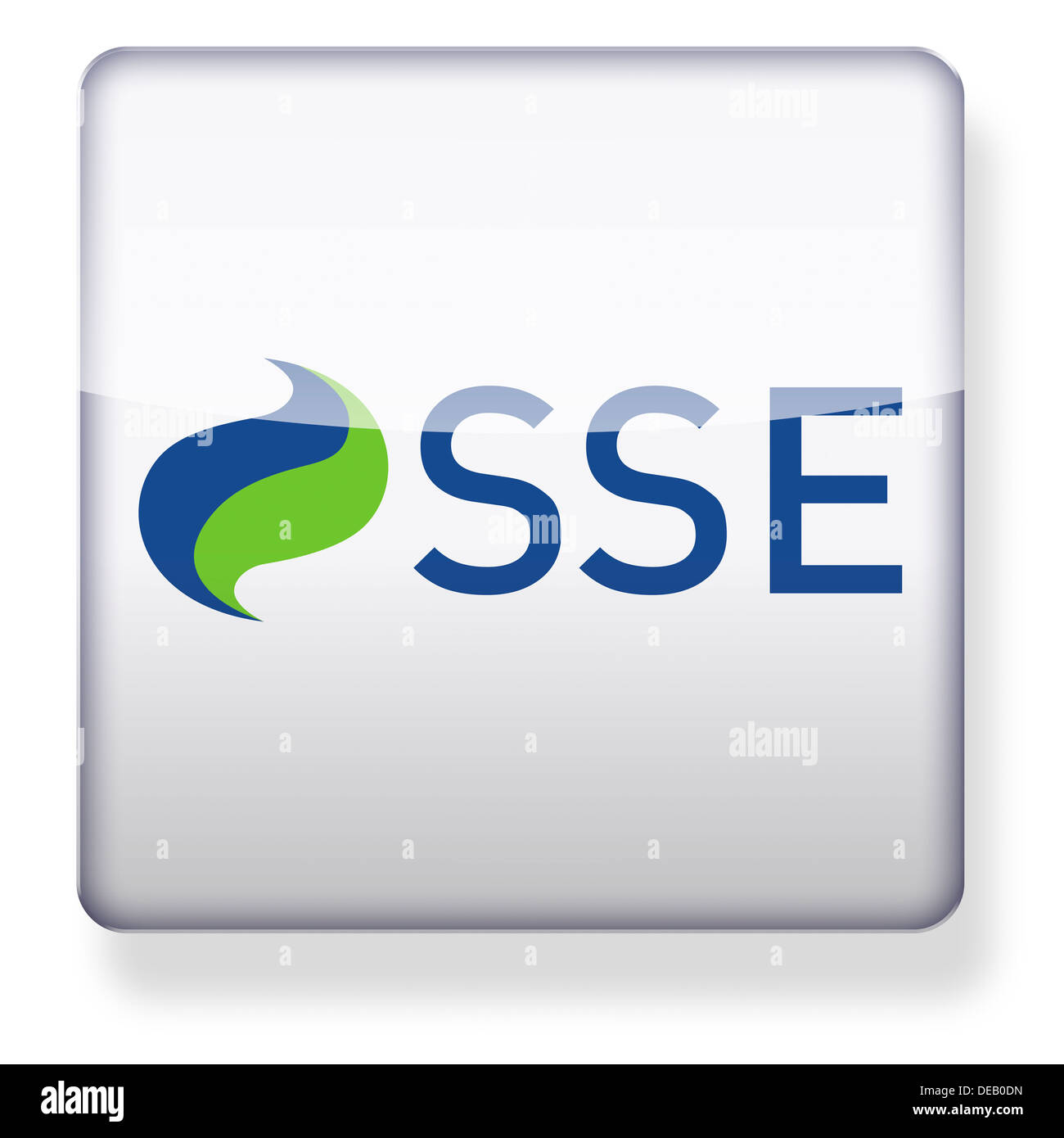 Schottische und südliche Strom Logo als ein app-Symbol. Clipping-Pfad enthalten. Stockfoto