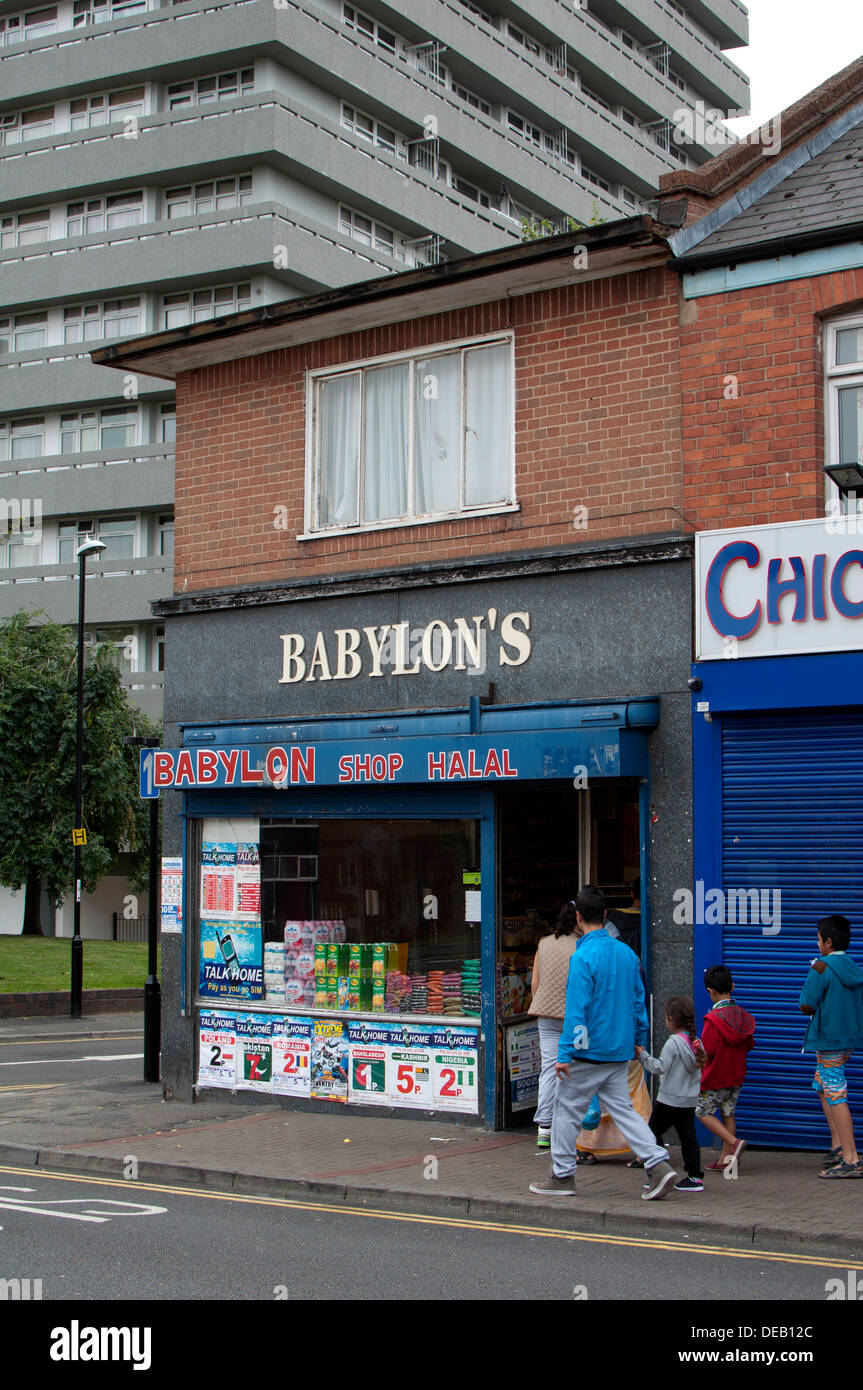 Halal-Shop, Hillfields, Coventry, UK Stockfoto