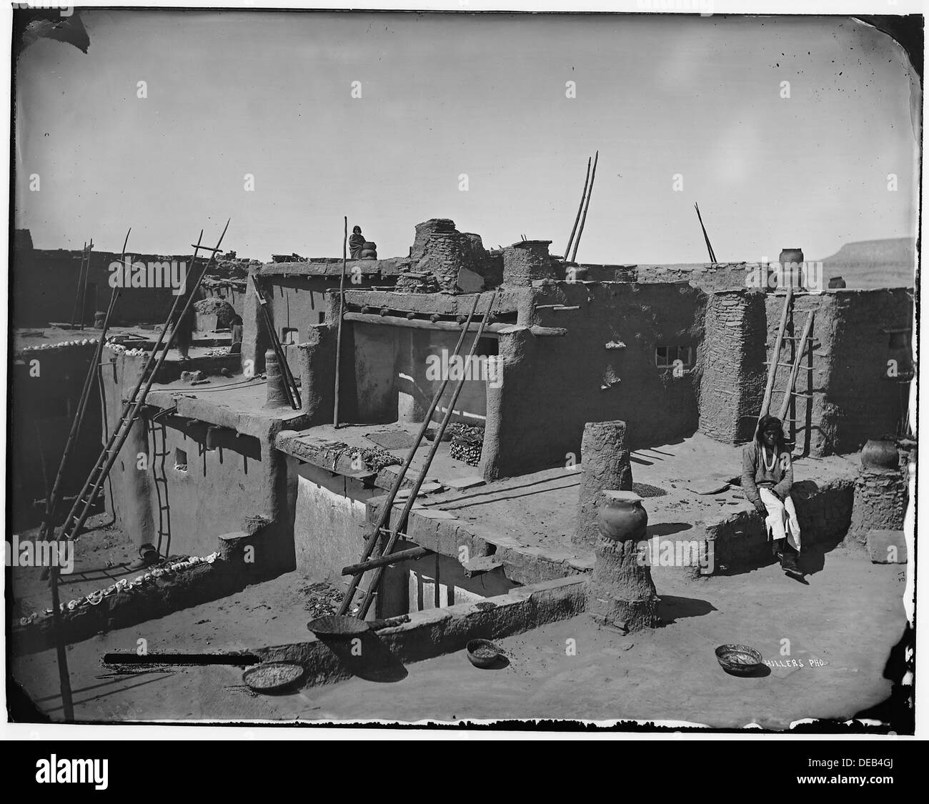 Zuni Pueblo liegt im Westen von New Mexico und ist eine historische Siedlung der Ureinwohner Amerikas, die für ihre reiche Kultur, Kunst und Gemeindetraditionen bekannt ist. Stockfoto